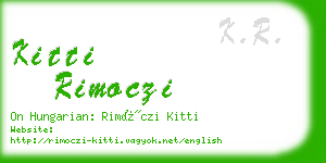 kitti rimoczi business card